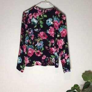 Wells Grace > Long Sleeve Floral Blouse Small